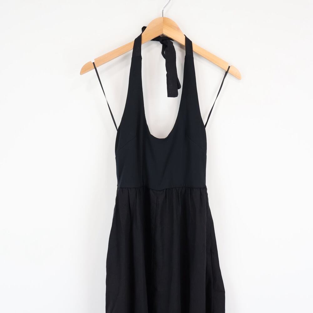 J.Crew Halter Mixy Midi Dress Black Size XXS NWT - Picture 3 of 8